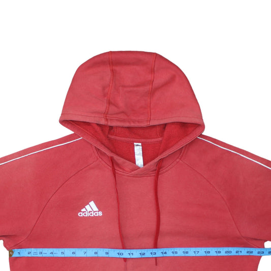 Mens UK Size L adidas Red Pullover Hoodie