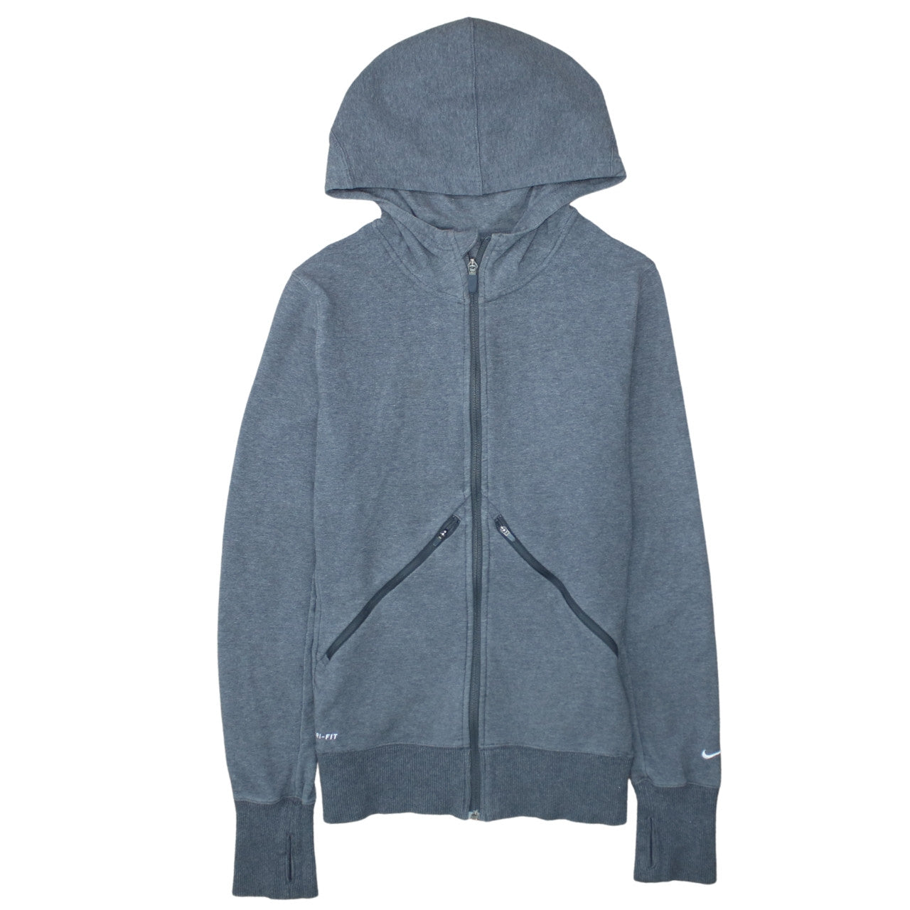 Mens UK Size M Nike Grey Full Zip Hoodie