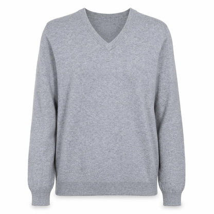Gap Women’s Grey V-Neck Long Sleeve Pima Cotton Jumper Size M