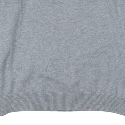 GAP Women’s Grey V-Neck Long Sleeve Pima Cotton Jumper Size M