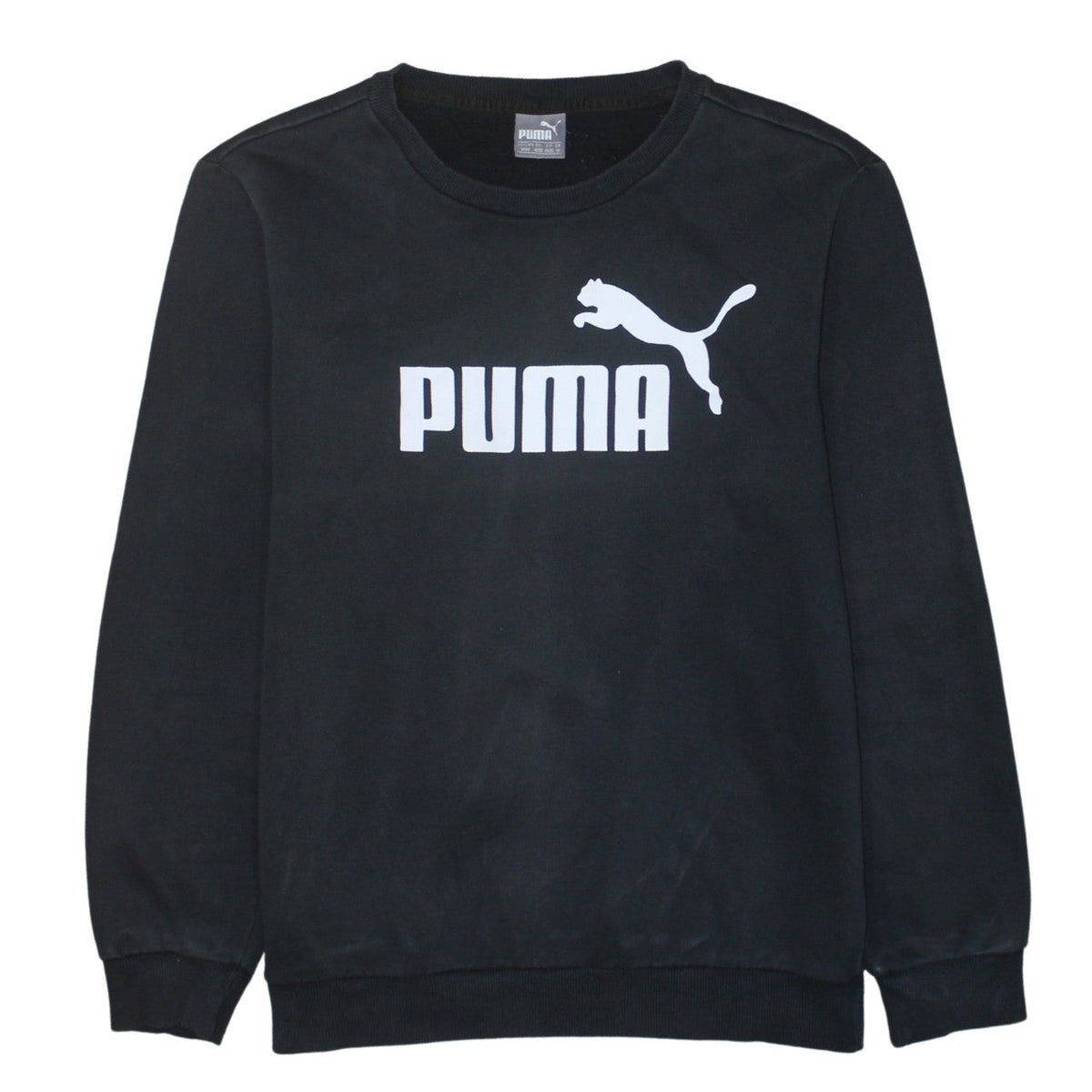 Mens UK Size M PUMA Black Pullover Sweatshirt