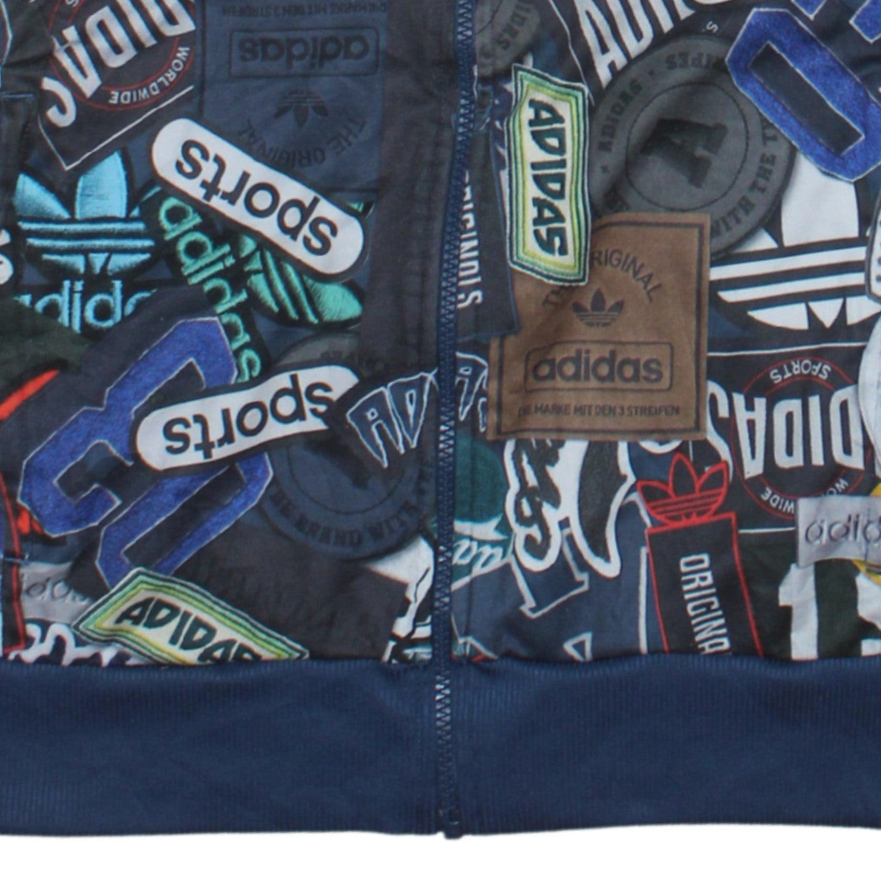 Adidas Men's Multicoloured Logo Track Jacket Size L Polyester Full Zip