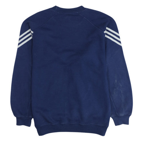 Mens UK Size S adidas Blue Pullover Sweatshirt