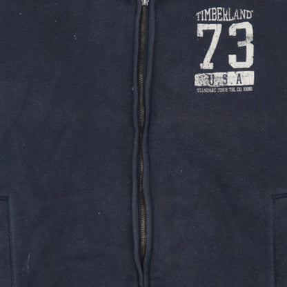 Timberland Men's Blue M Track Jacket Full Zip Fleece Regular Fit