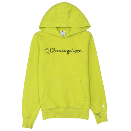 Mens UK Size S Champion Yellow Pullover Hoodie