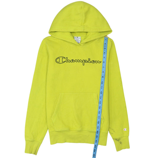 Mens UK Size S Champion Yellow Pullover Hoodie