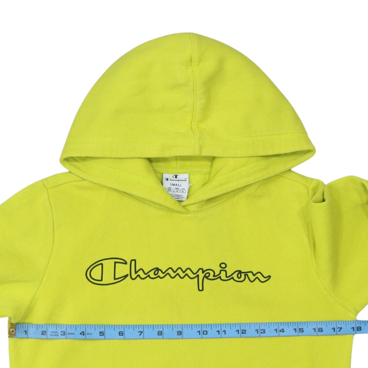 Mens UK Size S Champion Yellow Pullover Hoodie