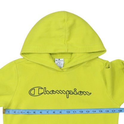 Mens UK Size S Champion Yellow Pullover Hoodie