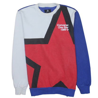 Mens UK Size S Converse Multicoloured Pullover Sweatshirt