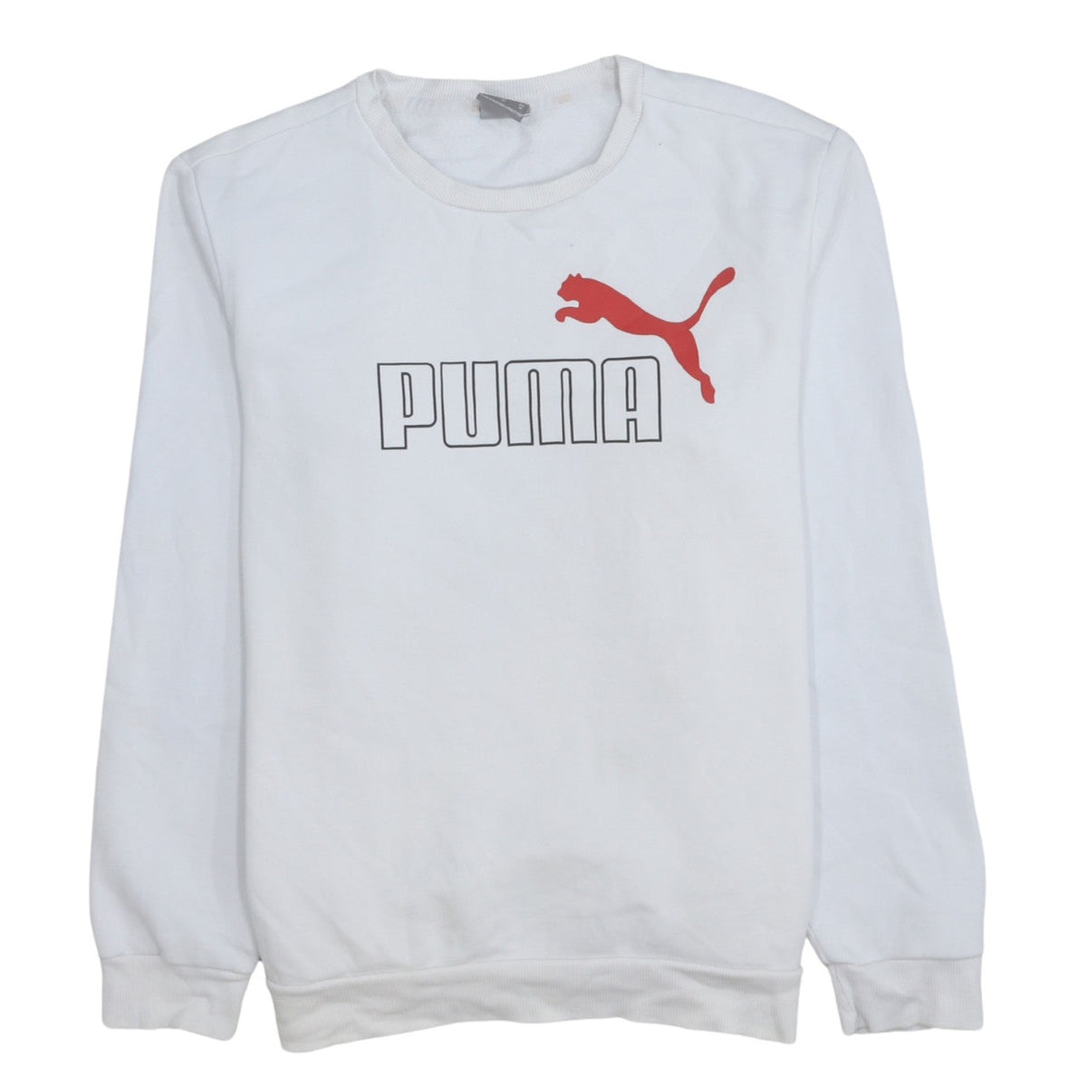 Mens UK Size M PUMA White Pullover Sweatshirt
