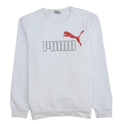 Mens UK Size M PUMA White Pullover Sweatshirt