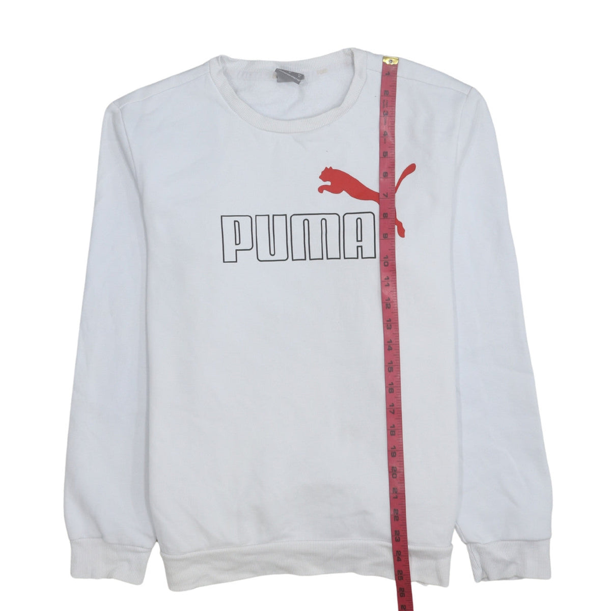 Mens UK Size M PUMA White Pullover Sweatshirt