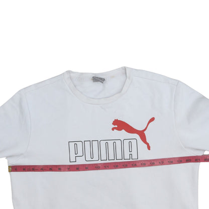 Mens UK Size M PUMA White Pullover Sweatshirt