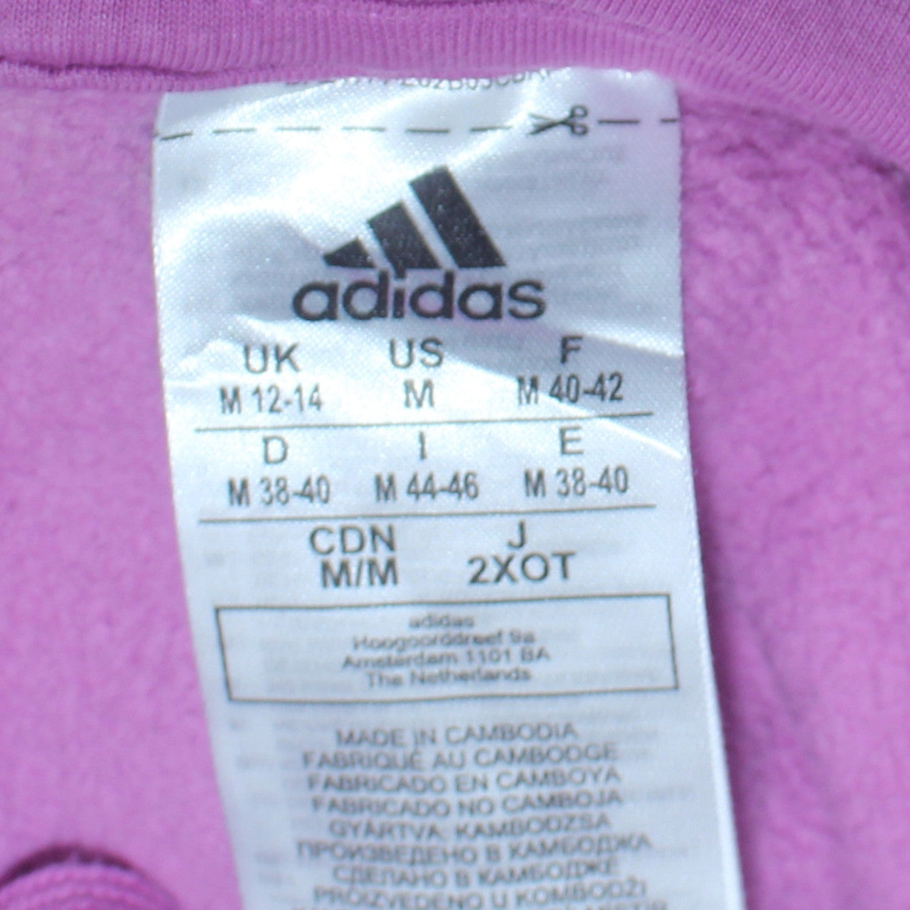 Womens UK Size 12-14 adidas Purple Pullover Hoodie