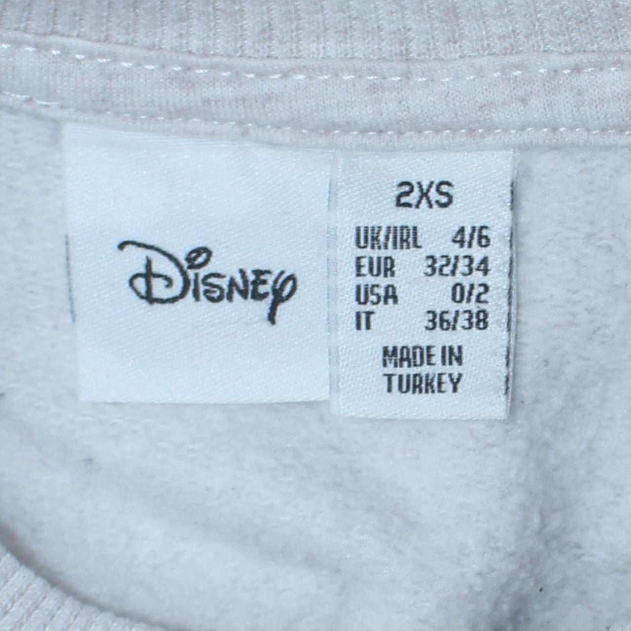 Womens UK Size 2XS Disney Grey Pullover Sweatshirt