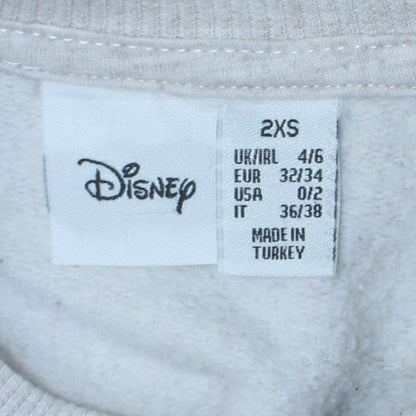 Womens UK Size 2XS Disney Grey Pullover Sweatshirt