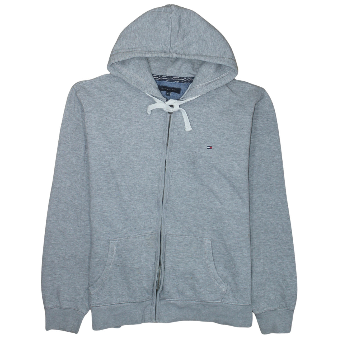 Mens UK Size XL Tommy Hilfiger Grey Full Zip Hoodie