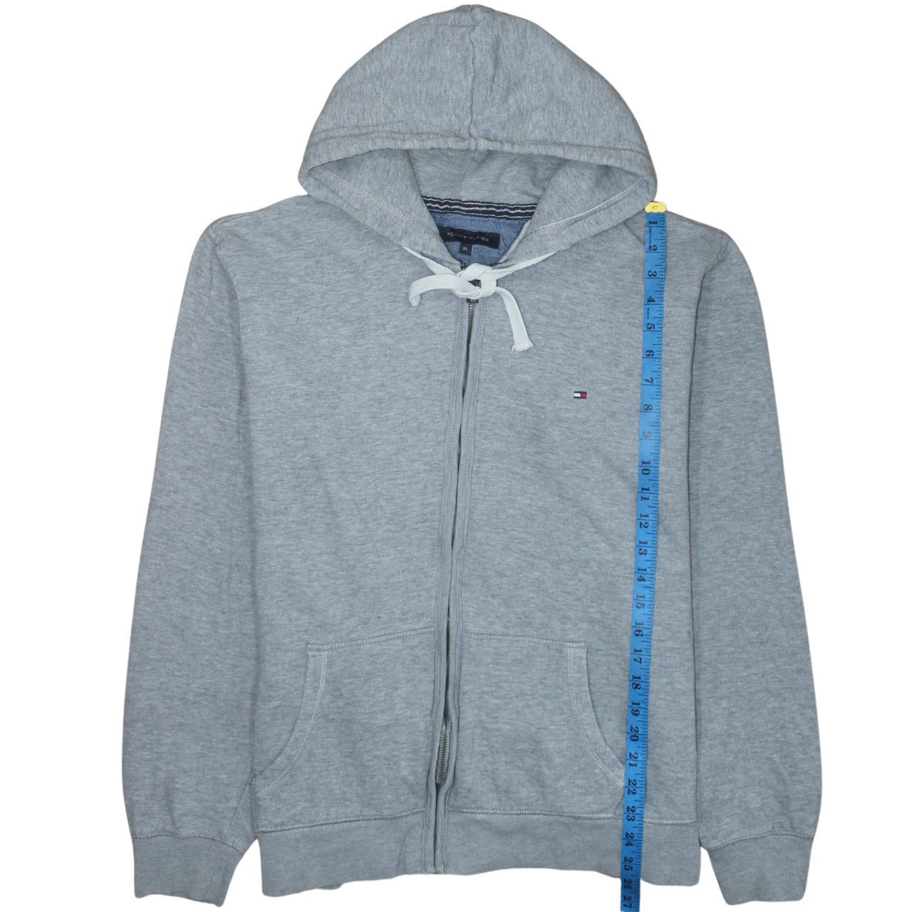 Mens UK Size XL Tommy Hilfiger Grey Full Zip Hoodie