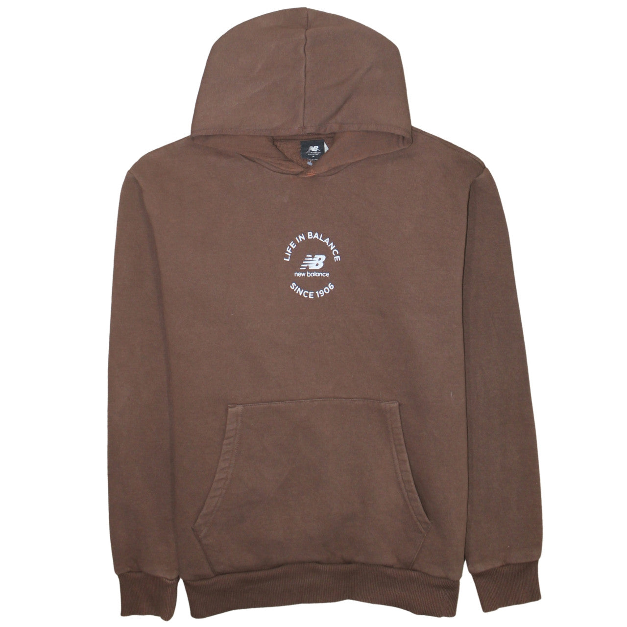 Mens UK Size S New Balance Brown Pullover Hoodie