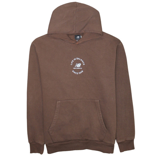Mens UK Size S New Balance Brown Pullover Hoodie