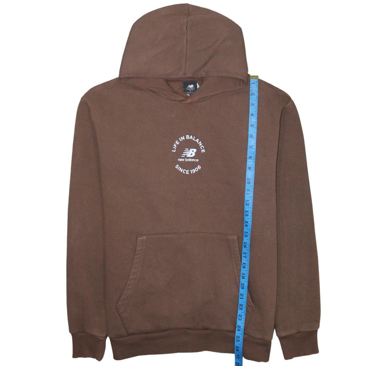 Mens UK Size S New Balance Brown Pullover Hoodie