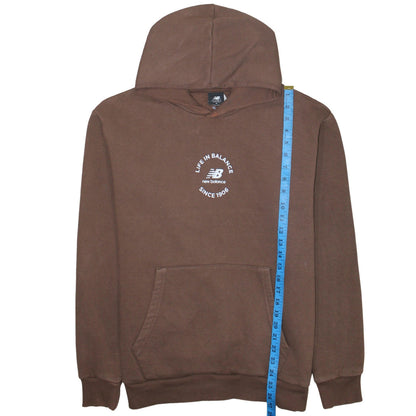 Mens UK Size S New Balance Brown Pullover Hoodie
