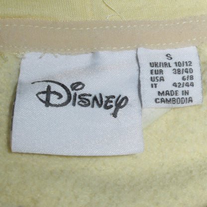 Womens UK Size S Disney Yellow Pullover Hoodie