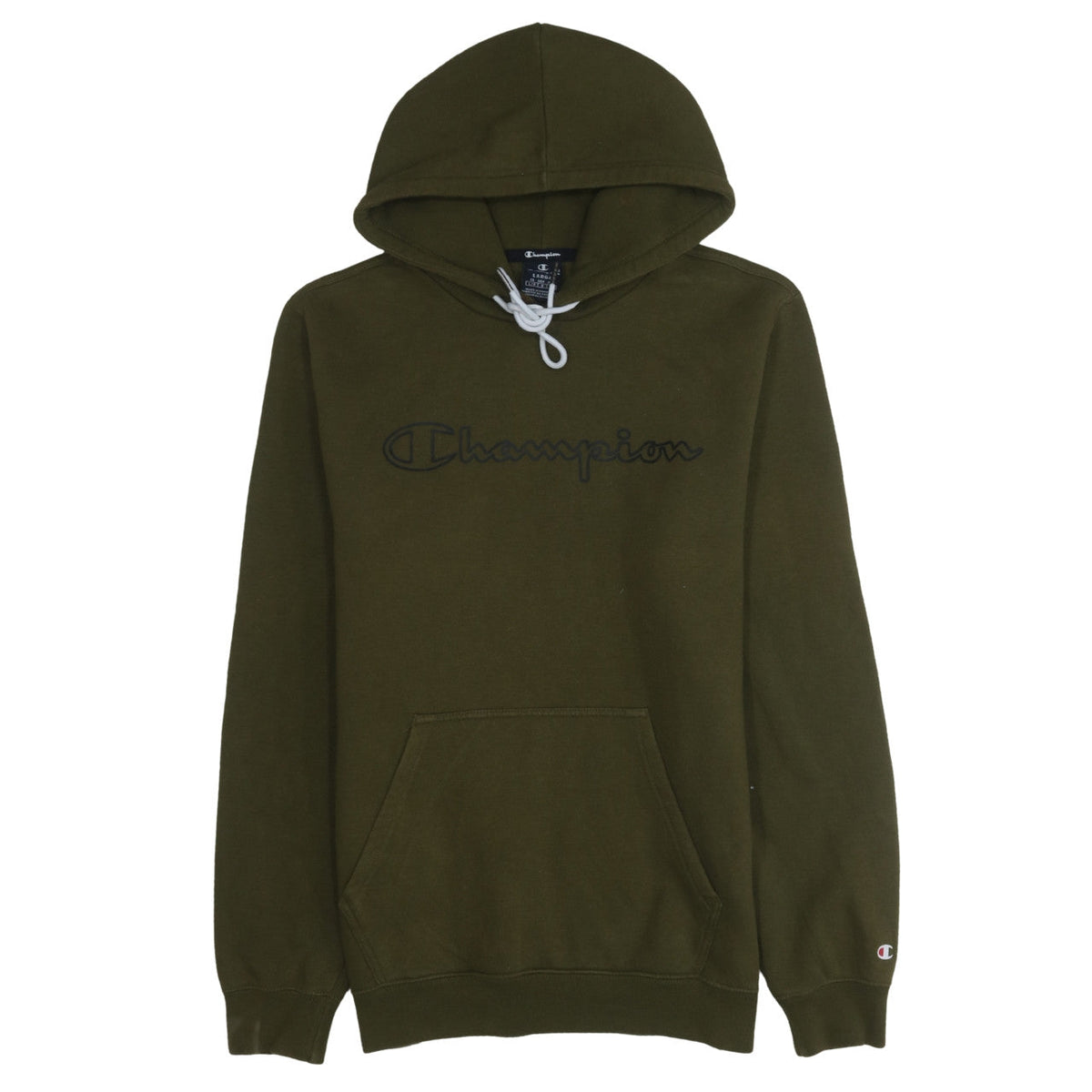 Mens UK Size L Champion Green Pullover Hoodie