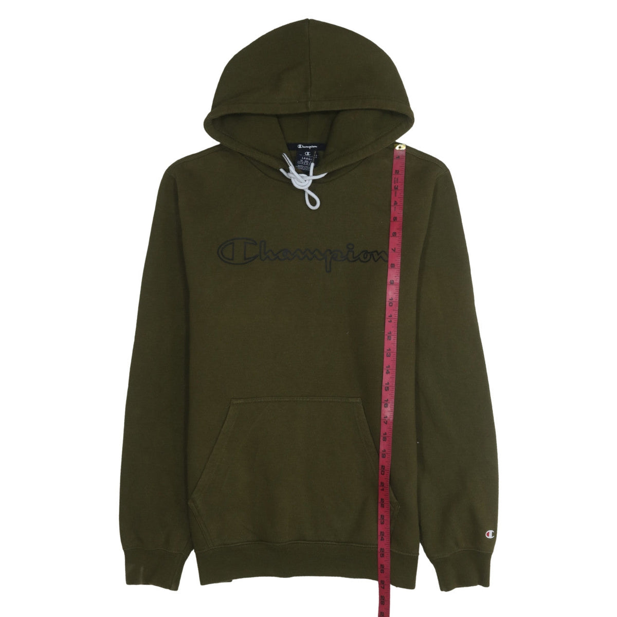 Mens UK Size L Champion Green Pullover Hoodie