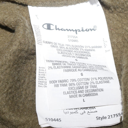Mens UK Size L Champion Green Pullover Hoodie