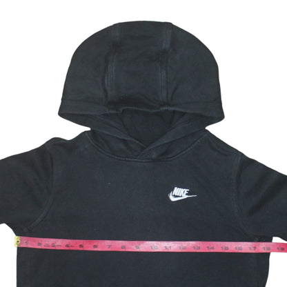 Nike Boys Black Pullover Hoodie Sweatshirt L 147-158cm Fleece Logo