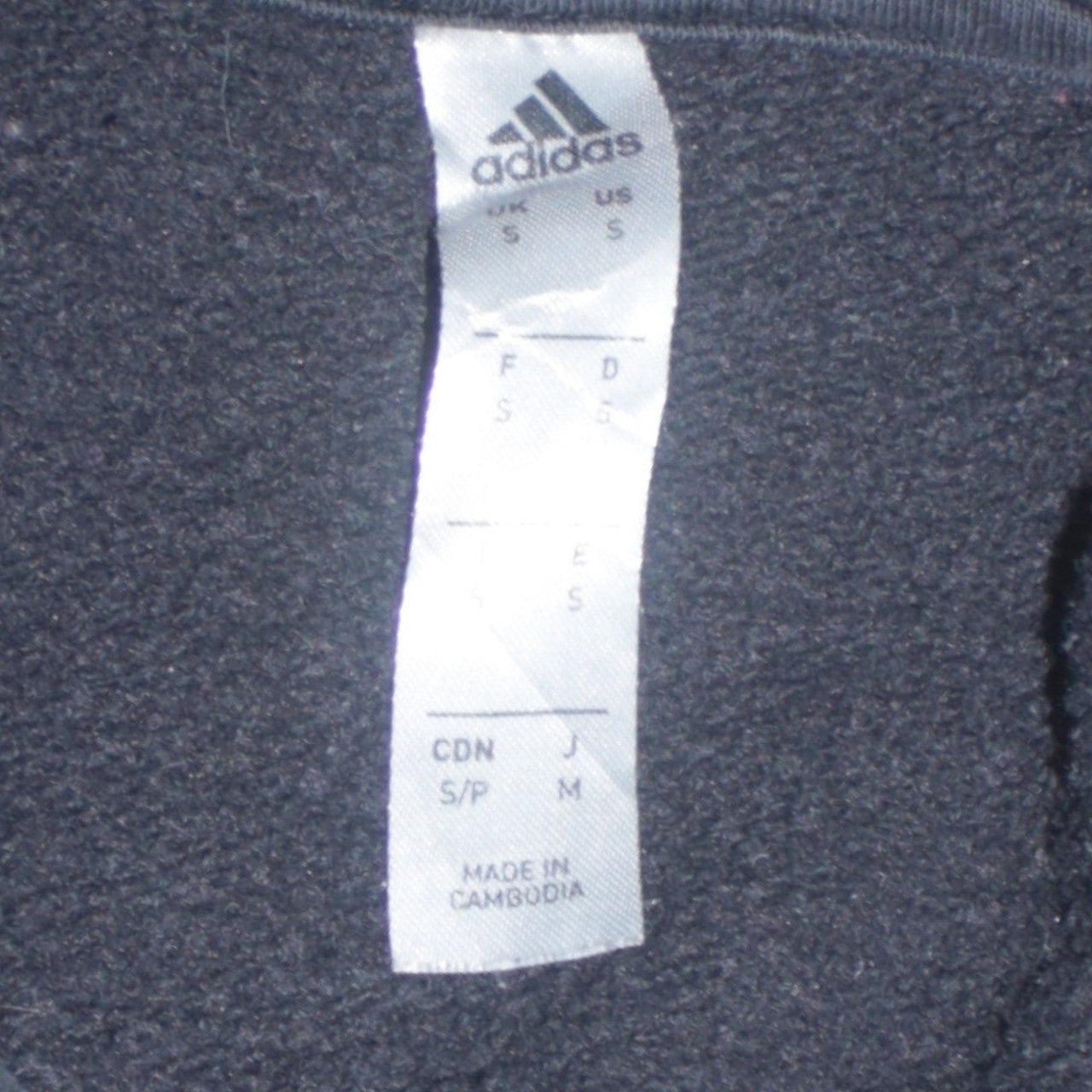 Mens UK Size S adidas Black Pullover Hoodie