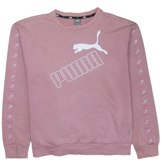 Womens UK Size 12 PUMA Pink Pullover Sweatshirt