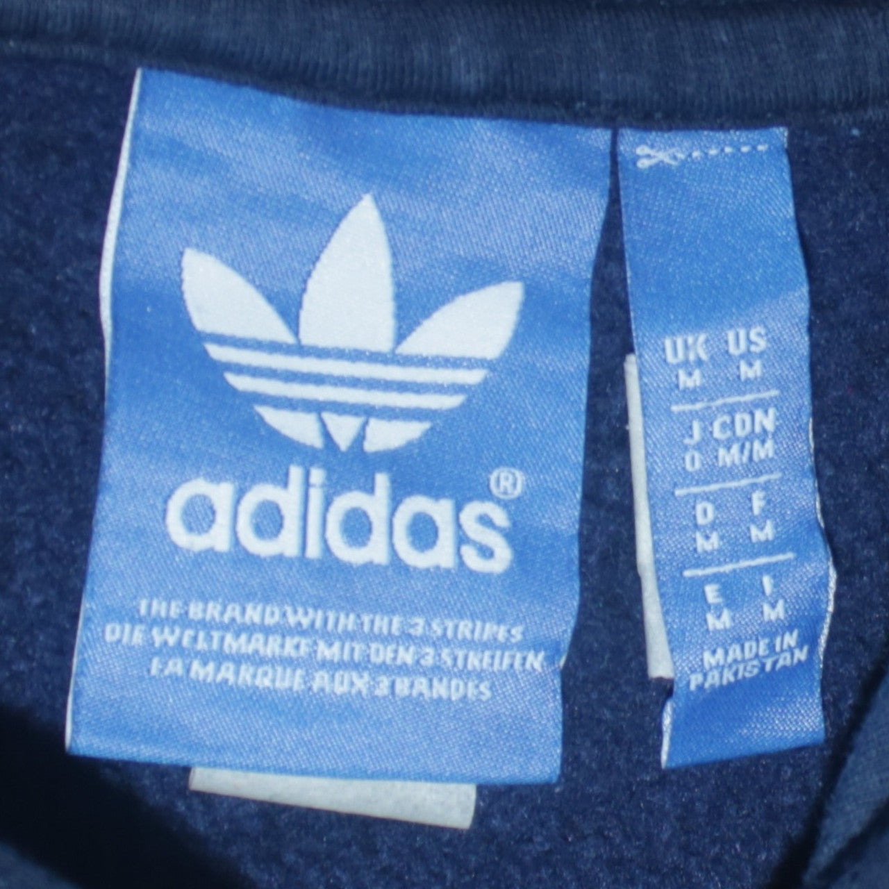Mens UK Size M adidas Blue Pullover Hoodie
