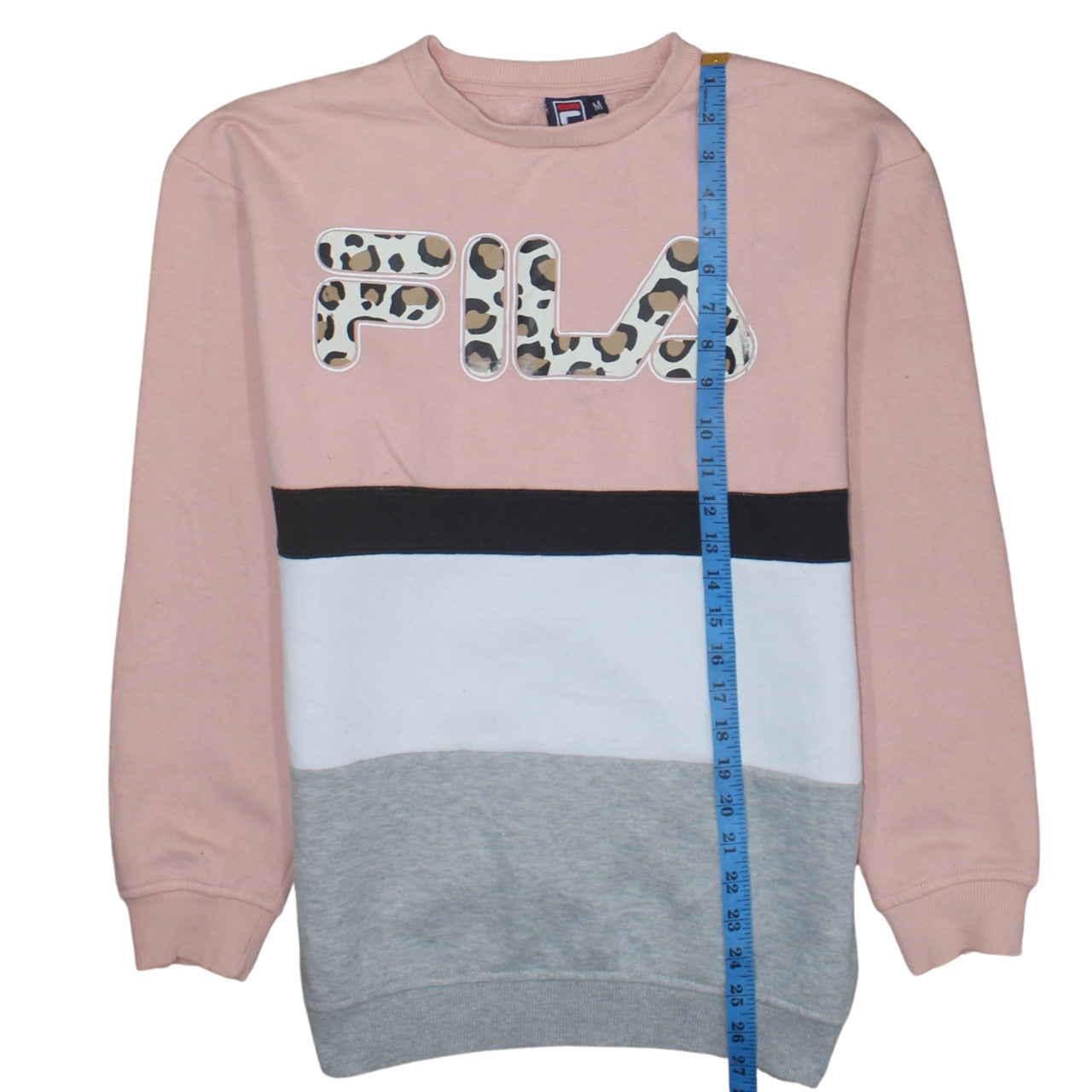 Womens UK Size M FILA Pink Pullover Sweatshirt