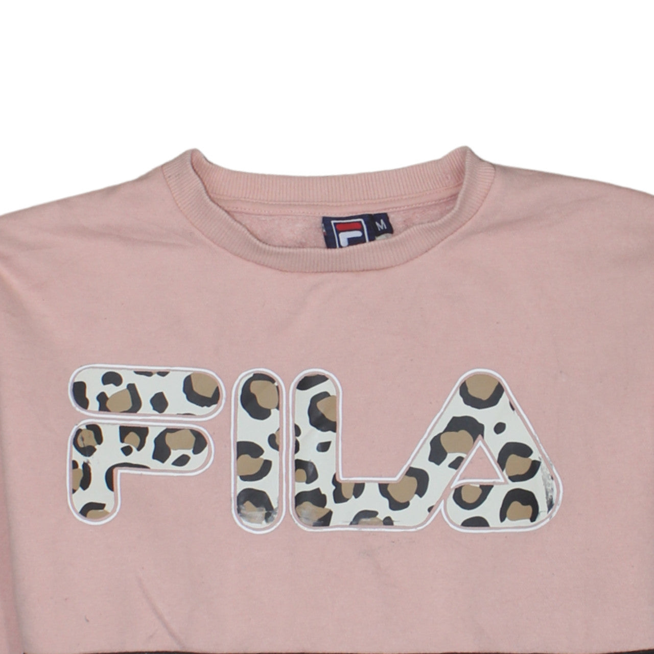 Womens UK Size M FILA Pink Pullover Sweatshirt