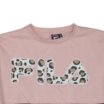 Womens UK Size M FILA Pink Pullover Sweatshirt