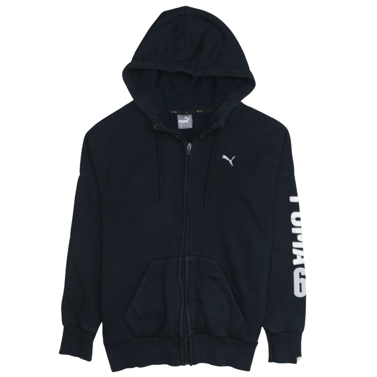 Womens UK Size 10 PUMA Black Full Zip Hoodie