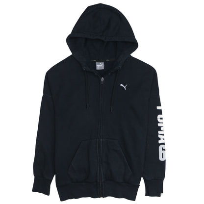 Womens UK Size 10 PUMA Black Full Zip Hoodie