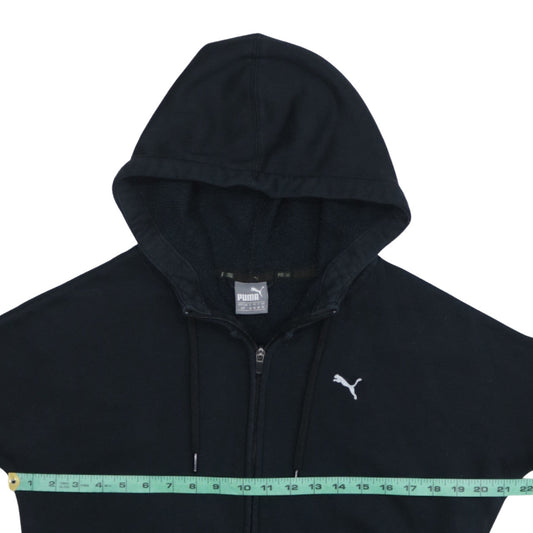 Womens UK Size 10 PUMA Black Full Zip Hoodie
