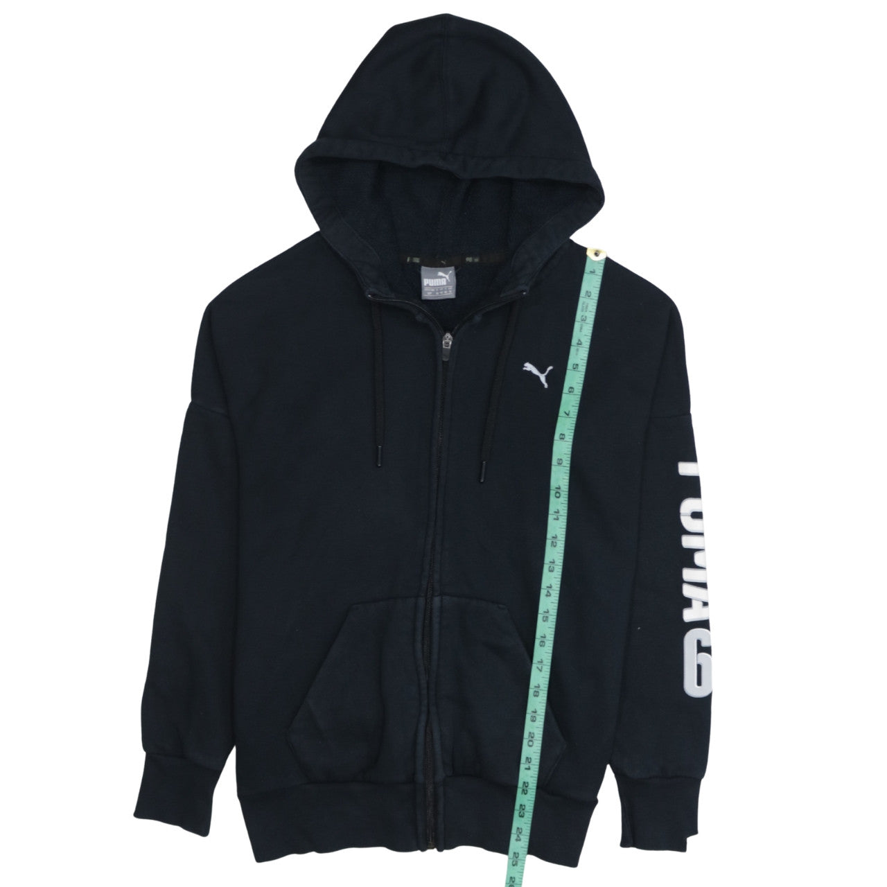 Womens UK Size 10 PUMA Black Full Zip Hoodie