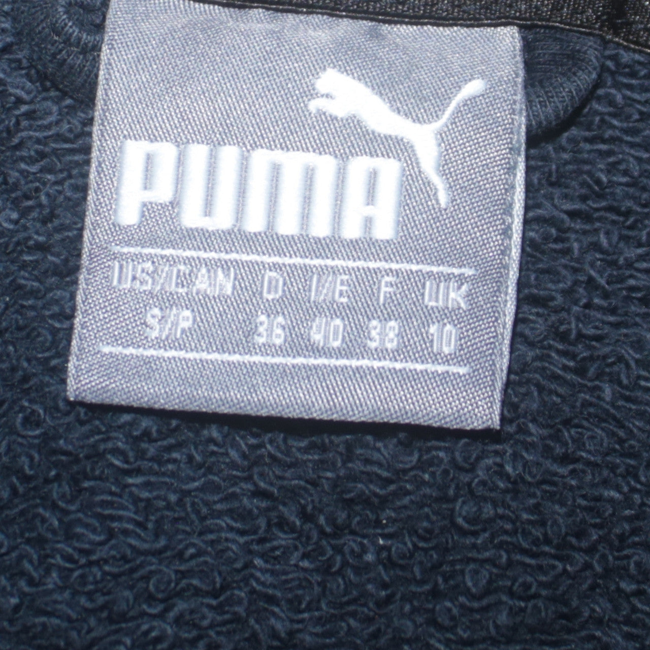 Womens UK Size 10 PUMA Black Full Zip Hoodie