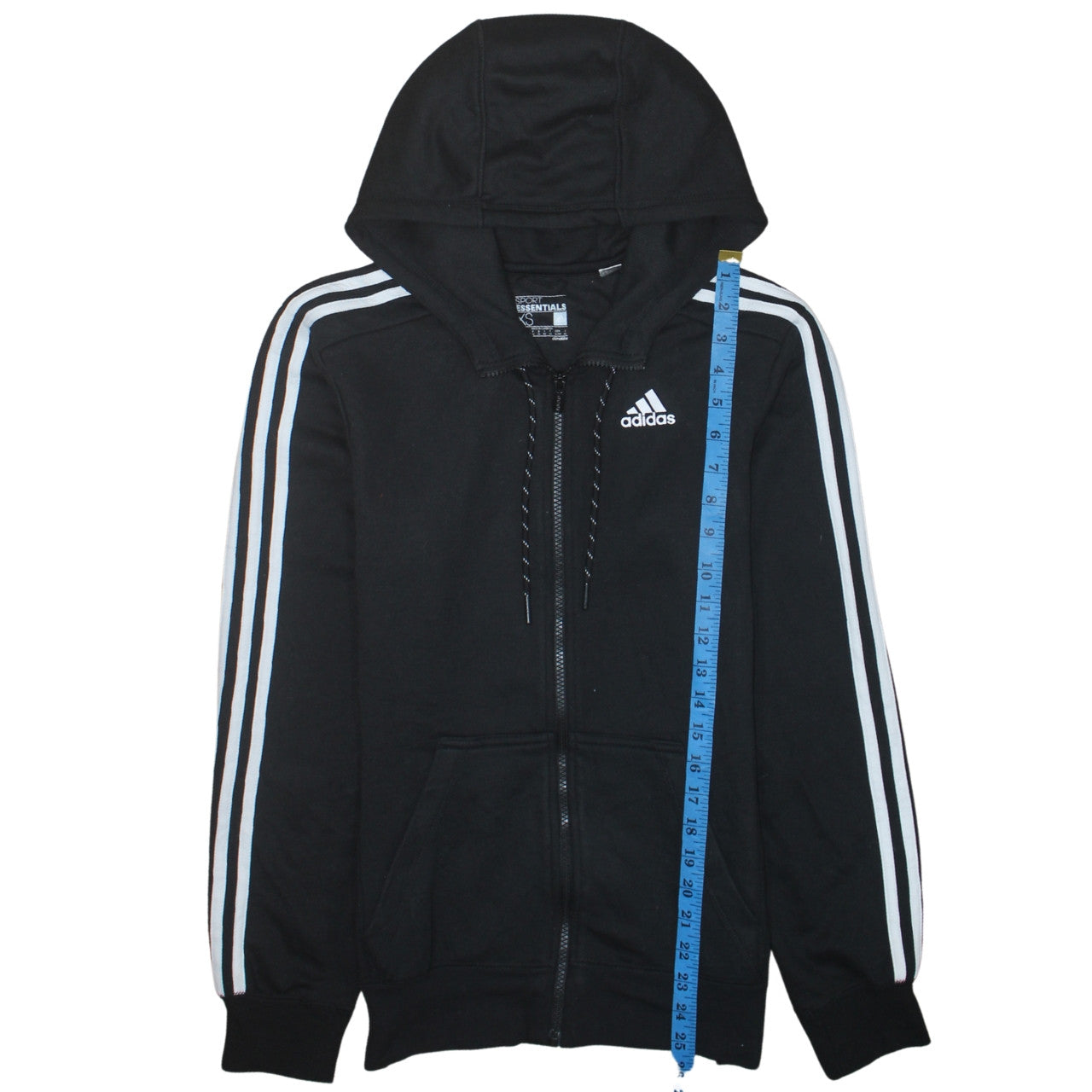 Mens UK Size XS adidas Black Full Zip Hoodie