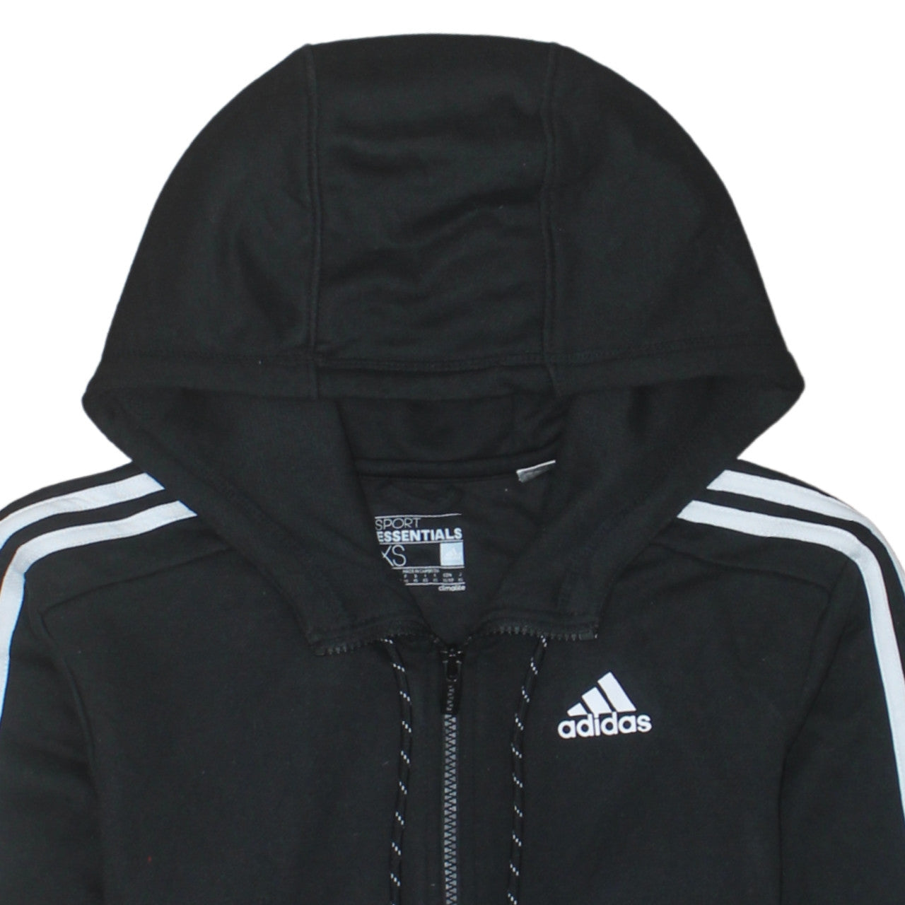 Mens UK Size XS adidas Black Full Zip Hoodie