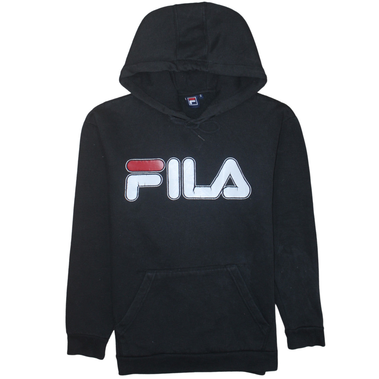 Mens UK Size S FILA Black Pullover Hoodie