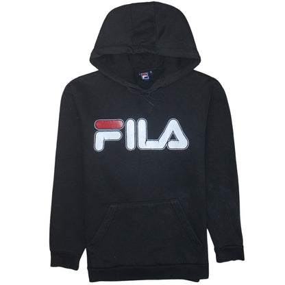Mens UK Size S FILA Black Pullover Hoodie