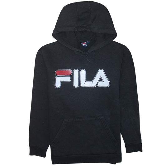 Mens UK Size S FILA Black Pullover Hoodie