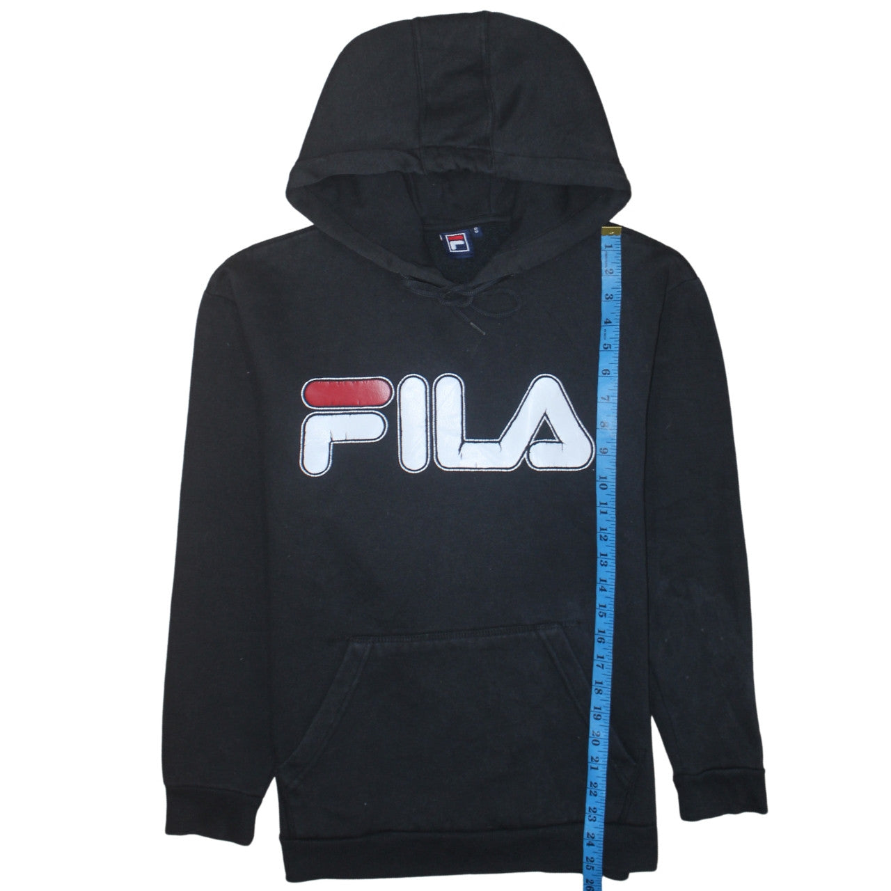 Mens UK Size S FILA Black Pullover Hoodie