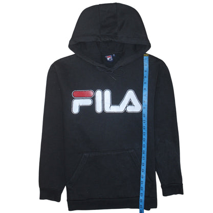 Mens UK Size S FILA Black Pullover Hoodie
