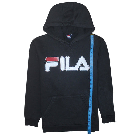 Mens UK Size S FILA Black Pullover Hoodie